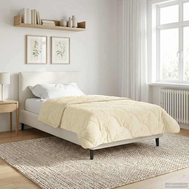 Vidaxl winter dekbed 140 x 200 cm winter crème ademend