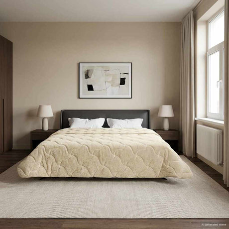 Vidaxl winter dekbed 200 x 240 cm winter crème ademend
