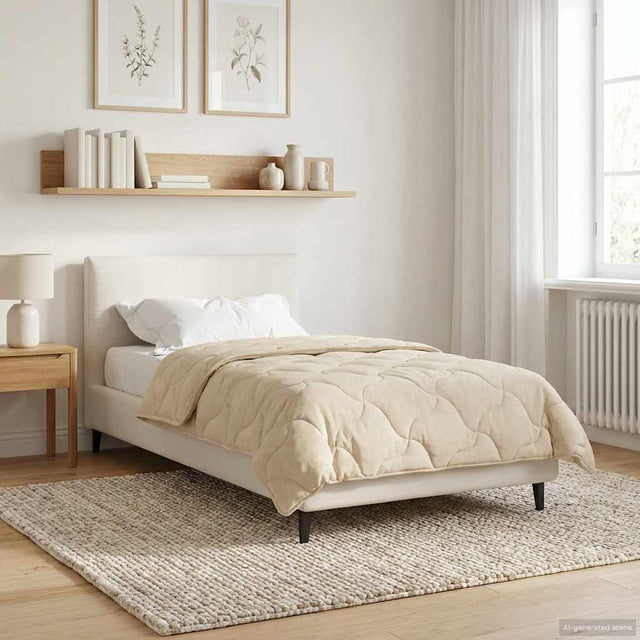Vidaxl winter dekbed 135 x 220 cm winter crème ademend