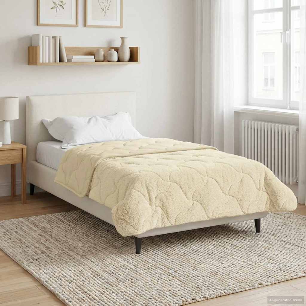 Vidaxl winter dekbed 155 x 220 cm winter crème ademend