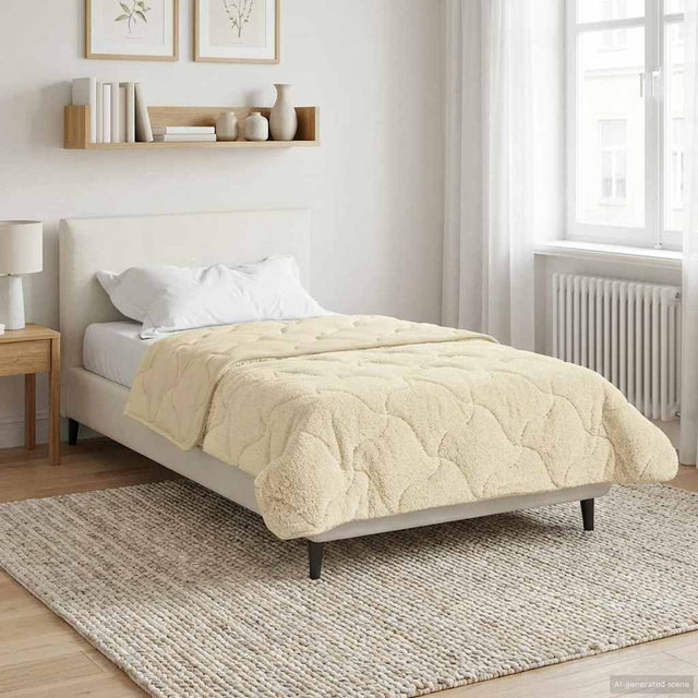 Vidaxl winter dekbed 155 x 220 cm winter crème ademend