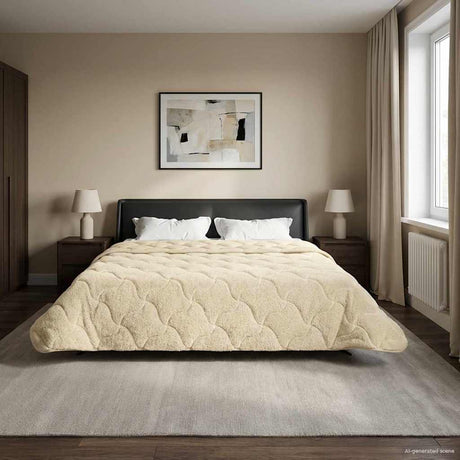 Vidaxl winter dekbed 200 x 220 cm winter crème ademend