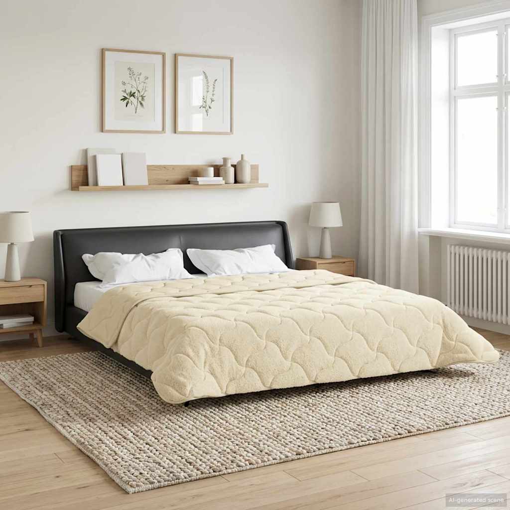 Vidaxl winter dekbed 220 x 260 cm winter crème ademend