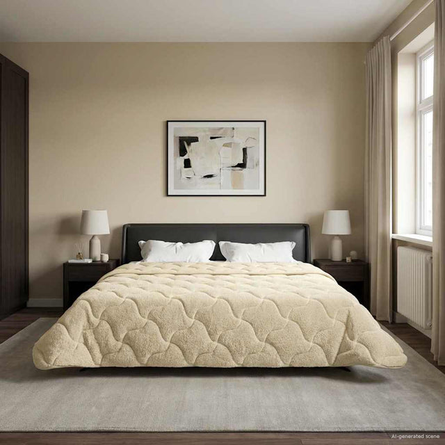 Vidaxl winter dekbed 240 x 260 cm winter crème ademend