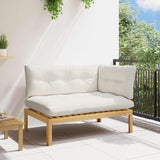 Vidaxl hoekstoffe licht acacia en crème wit acaciahout
