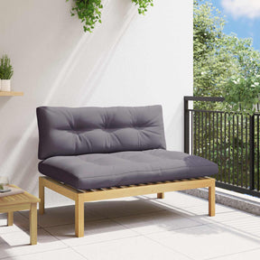 Vidaxl midden sofaset licht acacia en donker grijs acaciahout