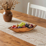 Vidaxl fruitschaal jepara teakbruin 61 x 21 x 11 cm
