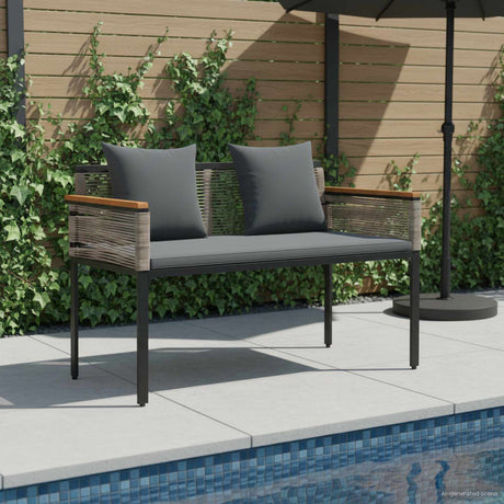 Vidaxl tuinbank 2 -seater 117 x 54 x 74.5 cm poly rattan