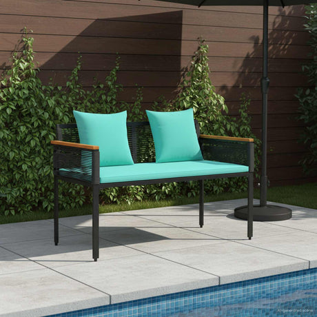 Vidaxl tuinbank 2 -seater 117 x 54 x 74.5 cm poly rattan