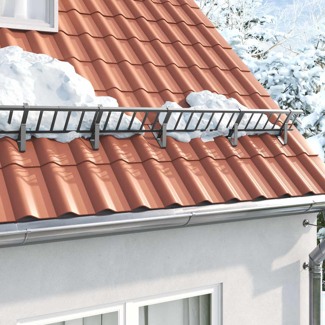Vidaxl sneeuwbeveiligingsteun 6 st antraciet 29,5 x 3 x 34,5 cm staal