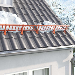 Vidaxl dak sneeuwbeugel rood 100 x 29,5 x 34,5 cm staal