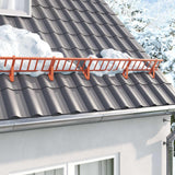 Vidaxl dak sneeuwbeugel rood 800 x 29,5 x 34,5 cm staal