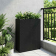 Vidaxl hoge plantenbak zwart 55 x 22 x 70 cm polyrattan