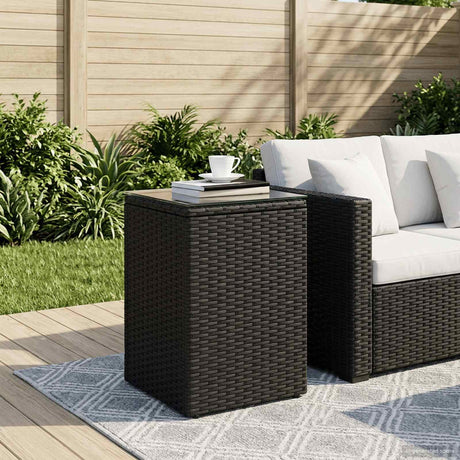 Vidaxl bijzettafel zwart 35 x 35 x 50 cm poly rattan