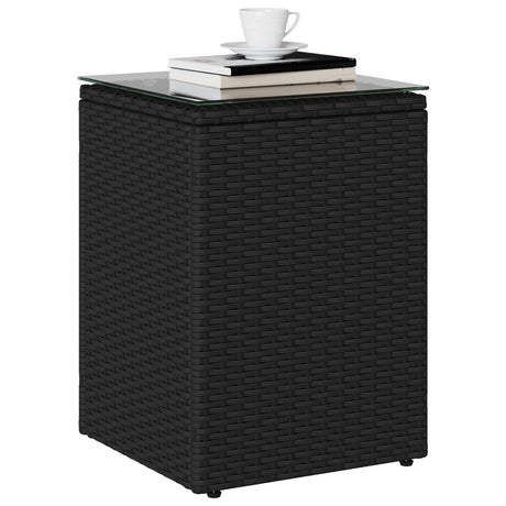 Vidaxl bijzettafel zwart 35 x 35 x 50 cm poly rattan
