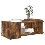 Vidaxl salontafel gerookt eiken 90 x 50 x 33 cm bewerkt hout