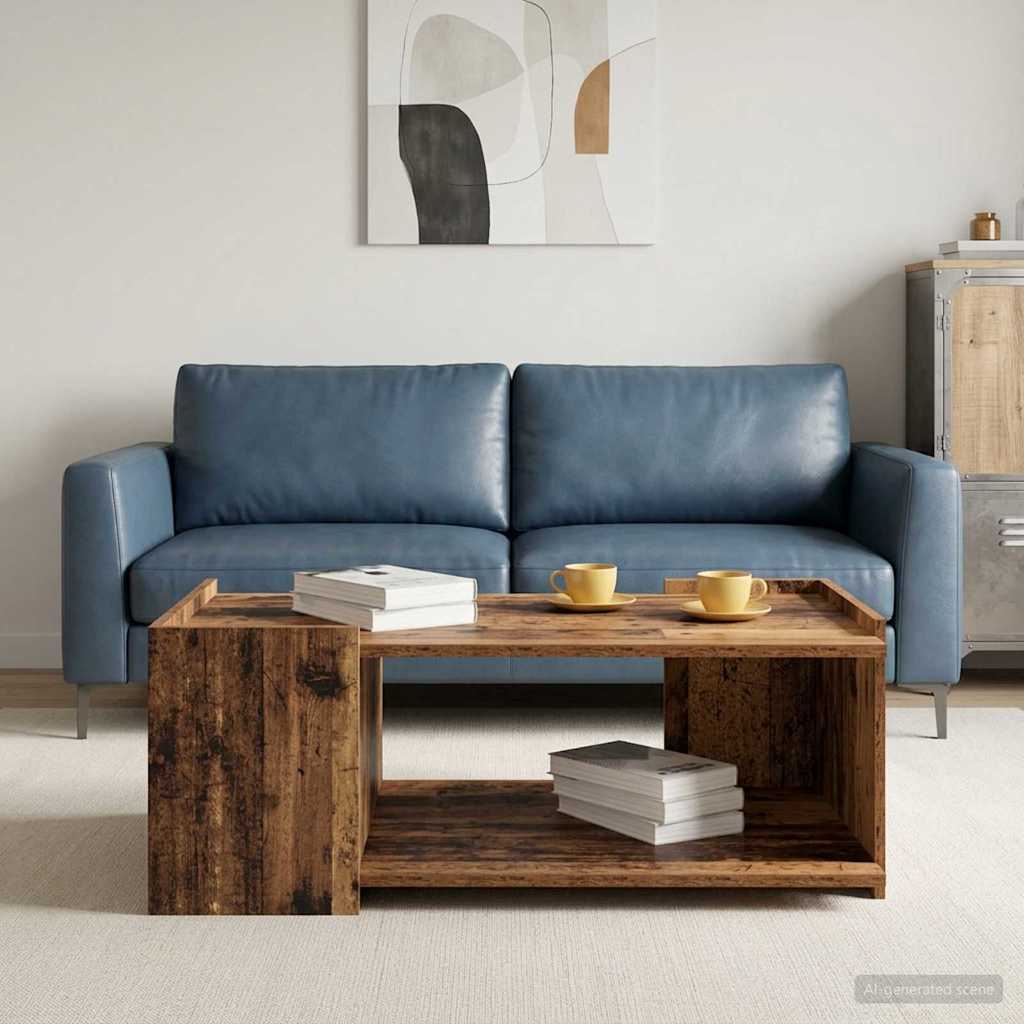 Vidaxl salontafel oud hout 90 x 50 x 33 cm bewerkt hout