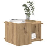 Vidaxl salontafel artisanaal eiken 50,5 x 50 x 33 cm bewerkt hout