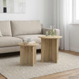 Vidaxl bijzettafelset 2 st sonoma eiken ø 45 x 45 cm