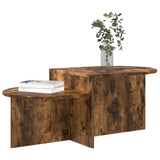 Vidaxl salontafel gerookt eiken 100 x 50 x 40 cm bewerkt hout