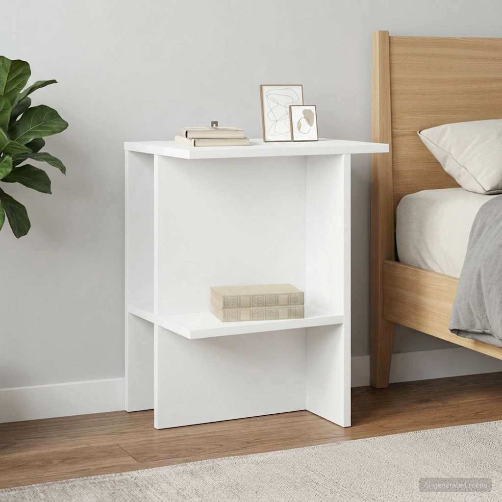 Vidaxl salontafel wit 40 x 30 x 49 cm bewerkt hout