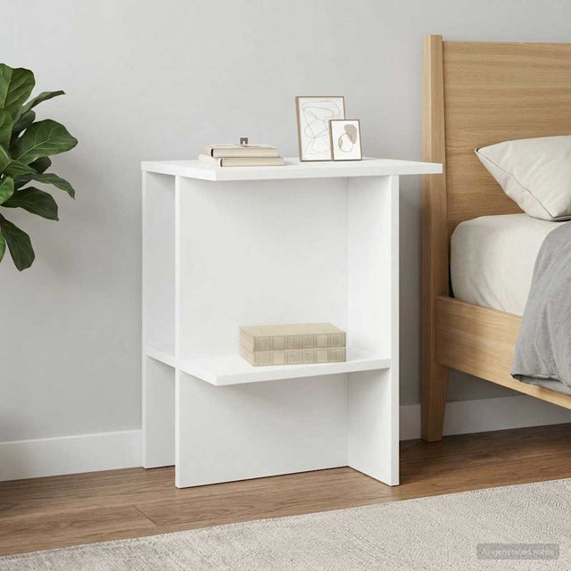 Vidaxl salontafel wit 40 x 30 x 49 cm bewerkt hout
