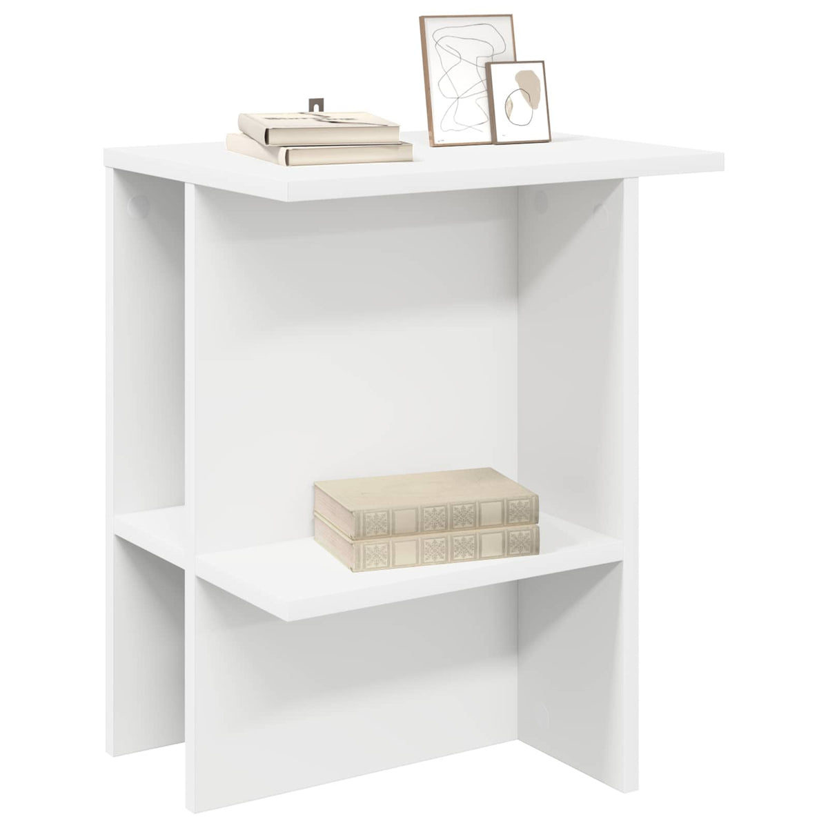 Vidaxl salontafel 2 st wit 40 x 30 x 49 cm bewerkt hout