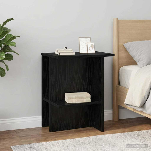 Vidaxl salontafel zwart eiken 40 x 30 x 49 cm bewerkt hout