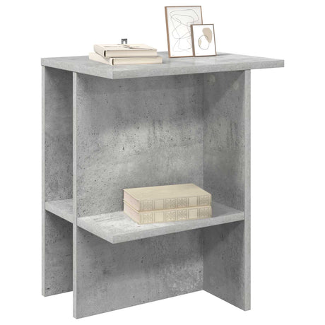 Vidaxl salontafel 2 st betongrijs 40 x 30 x 49 cm bewerkt hout