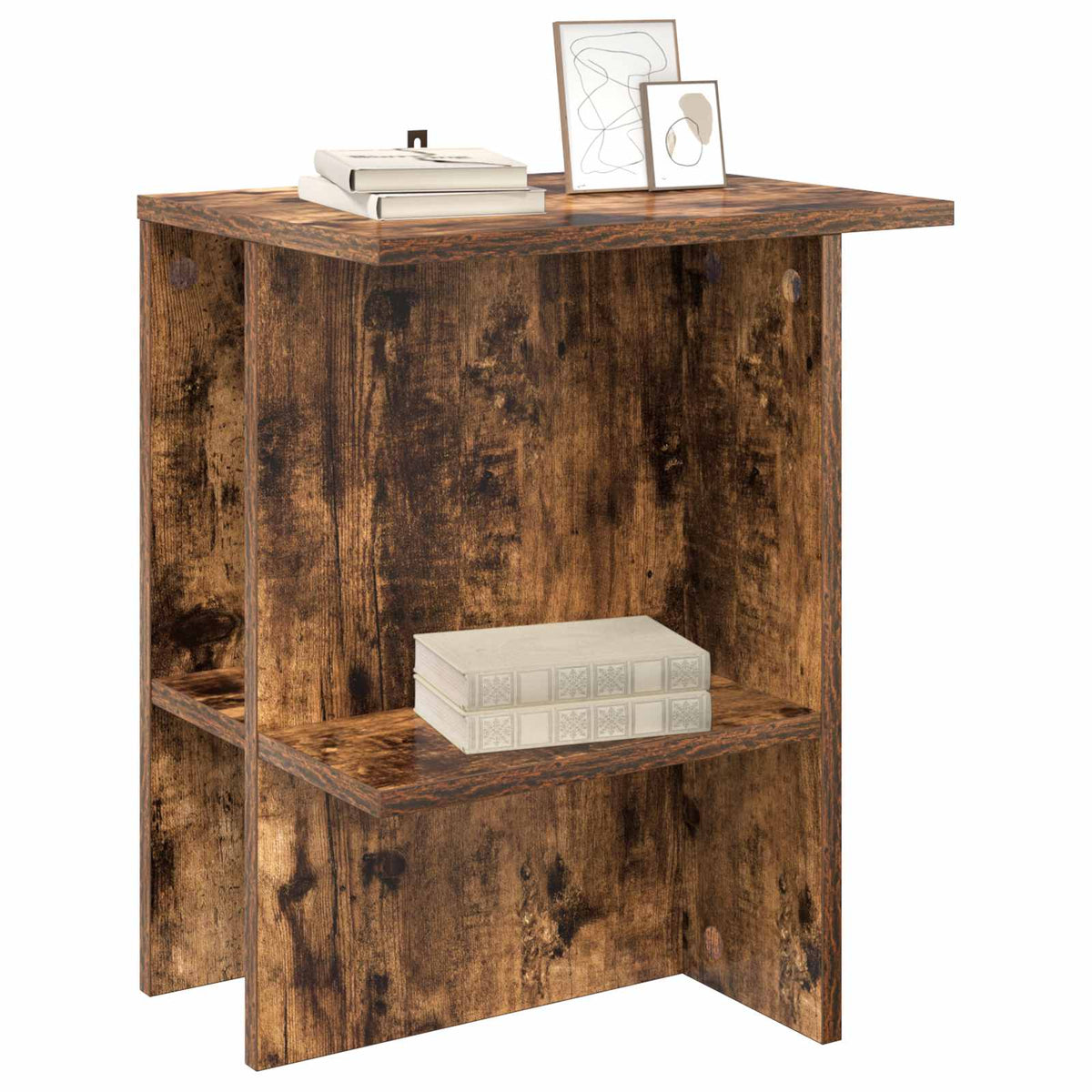 Vidaxl salontafel gerookt eiken 40 x 30 x 49 cm bewerkt hout