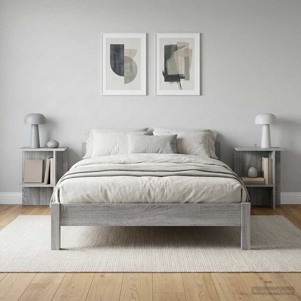 Vidaxl salontafel 2 st grijs sonoma 40 x 30 x 49 cm bewerkt hout