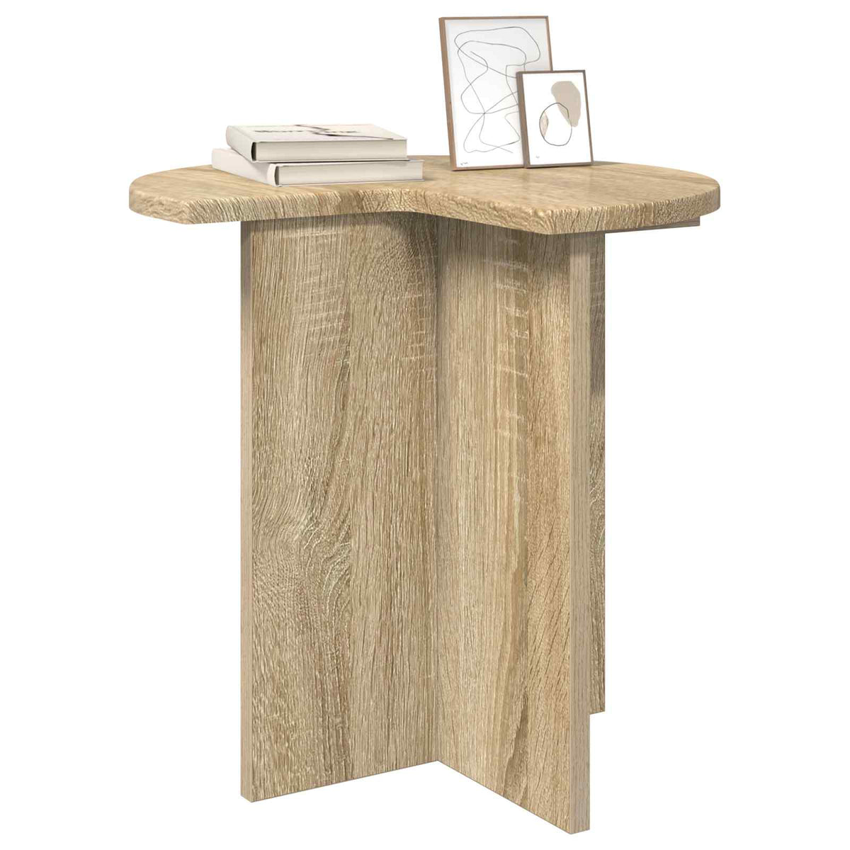 Vidaxl bijzettafel sonoma eiken ø 39 x 38 cm bewerkt hout