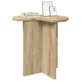 Vidaxl bijzettafel 2 st sonoma eiken ø 39 x 38 cm bewerkt hout