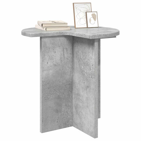 Vidaxl bijzettafel betongrijs ø 39 x 38 cm bewerkt hout
