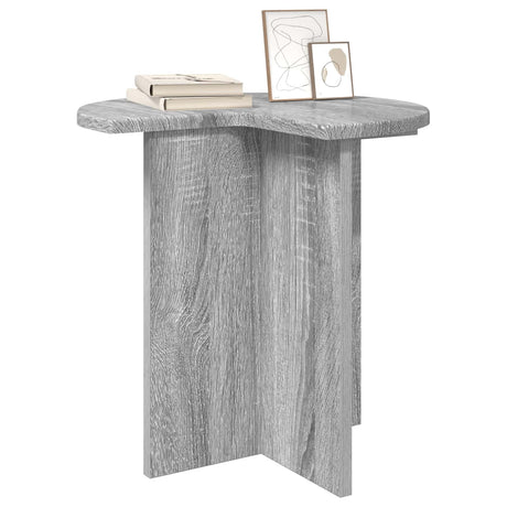 Vidaxl bijzettafel grijs sonoma ø 39 x 38 cm bewerkt hout