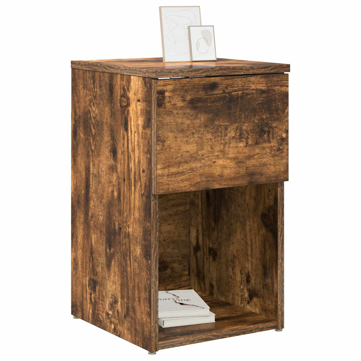 Vidaxl bed kast 2 st gerookt eiken 29 x 31,5 x 49 cm bewerkt hout