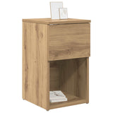 Vidaxl bed kast 2 st artisanaal eiken 29 x 31,5 x 49 cm bewerkt hout