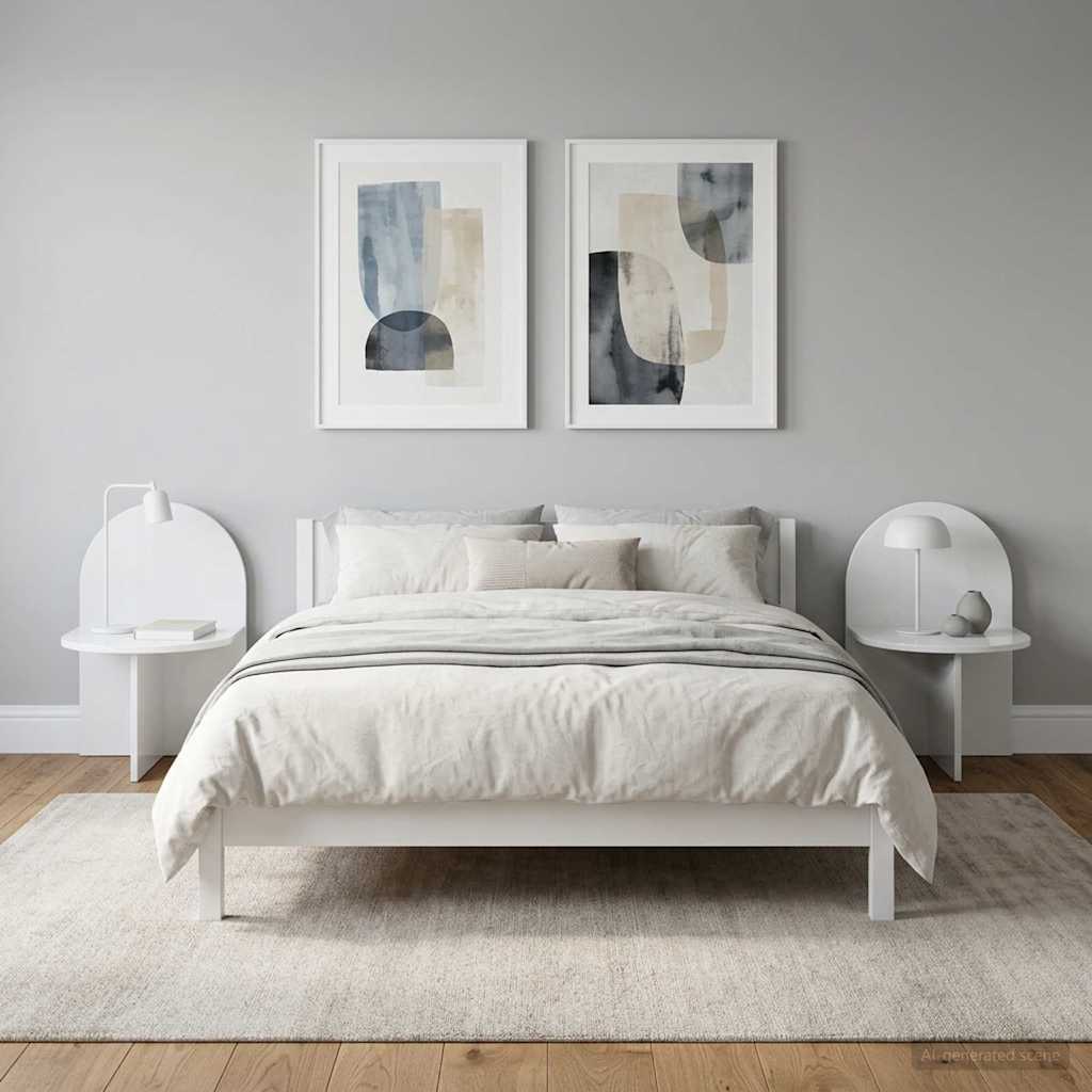 Vidaxl nachtkastje 2 st hoogglans wit 48 x 49 x 65 cm
