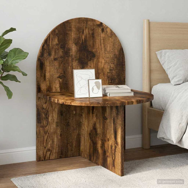 Vidaxl nachtkastje gerookt eiken 48 x 49 x 65 cm bewerkt hout