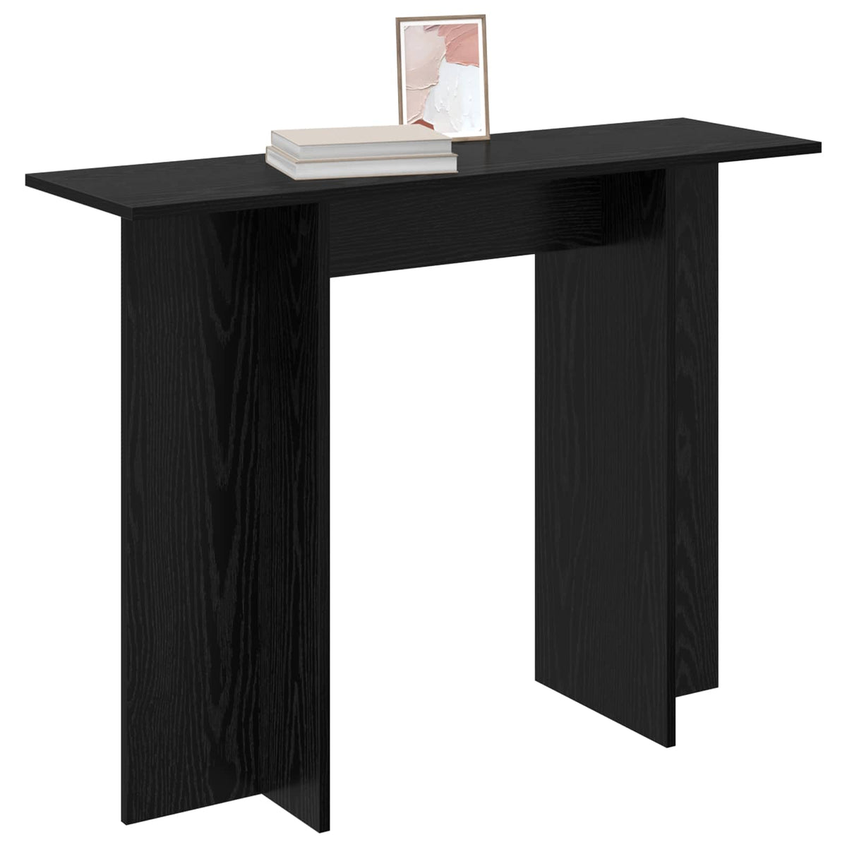 Vidaxl wandtafel zwart eiken 100 x 30 x 75 cm bewerkt hout