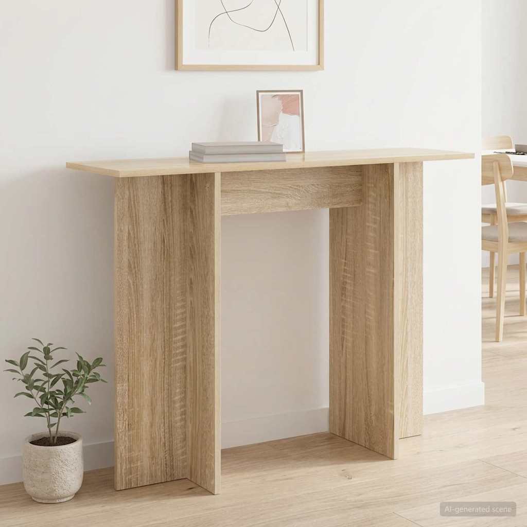 Vidaxl wandtafel sonoma eiken 100 x 30 x 75 cm bewerkt hout