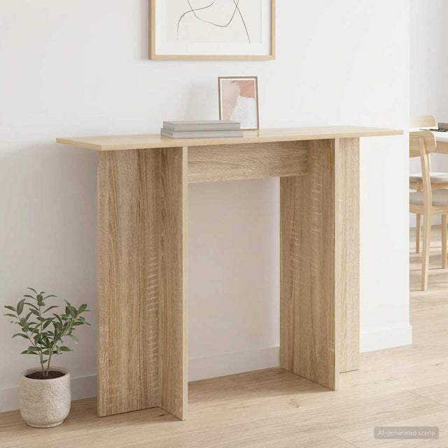 Vidaxl wandtafel sonoma eiken 100 x 30 x 75 cm bewerkt hout
