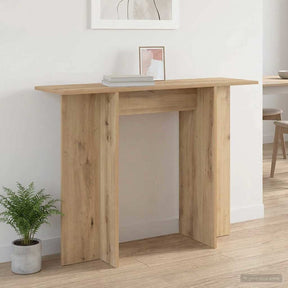 Vidaxl wandtafel artisanaal eiken 100 x 30 x 75 cm bewerkt hout