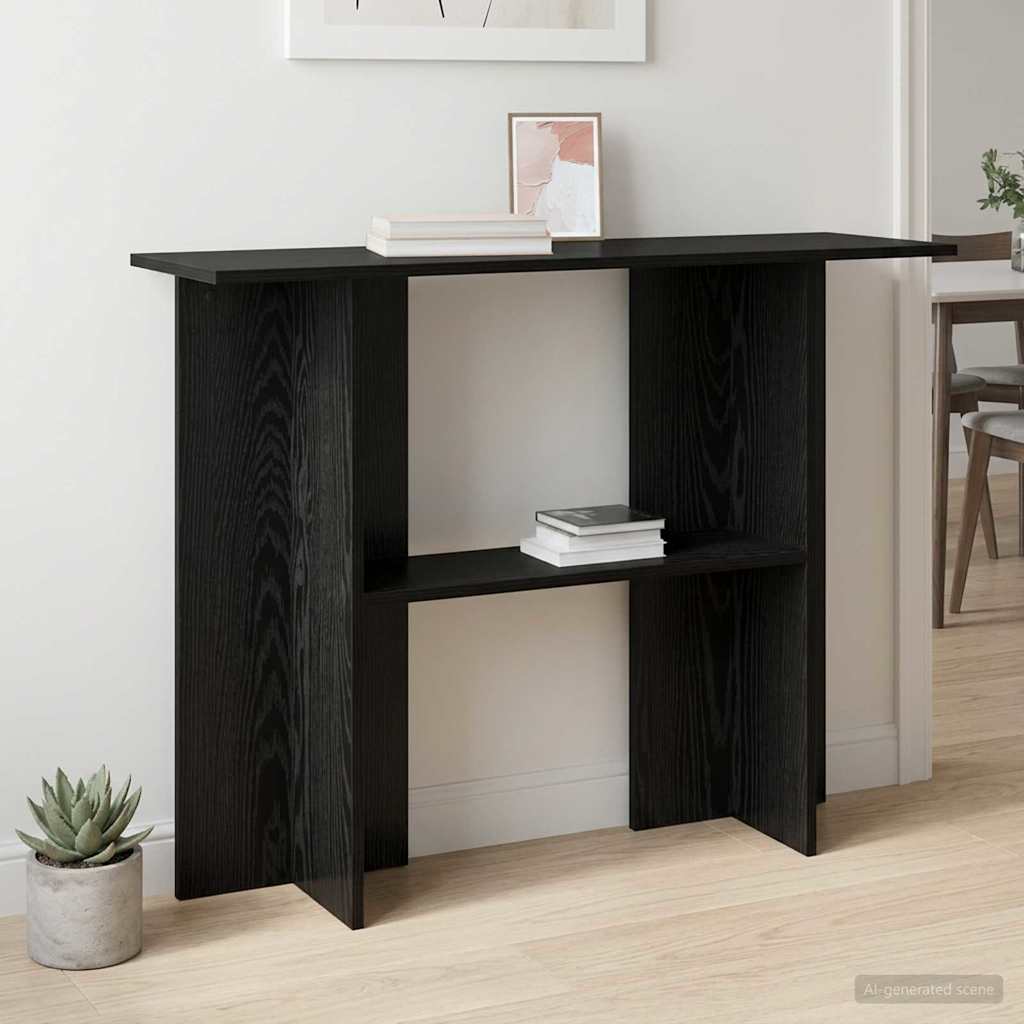 Vidaxl wandtafel zwart eiken 100 x 30 x 75 cm bewerkt hout