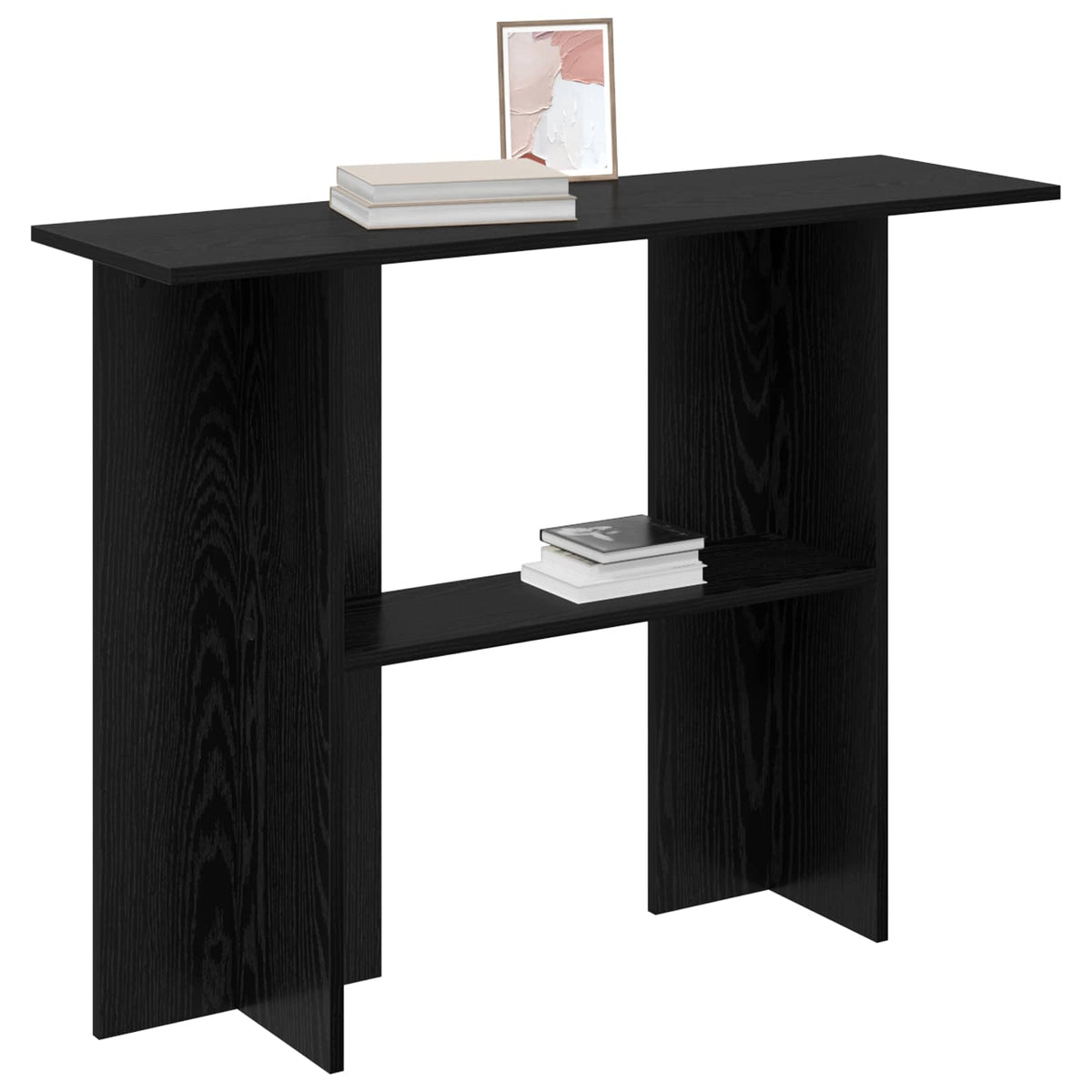Vidaxl wandtafel zwart eiken 100 x 30 x 75 cm bewerkt hout