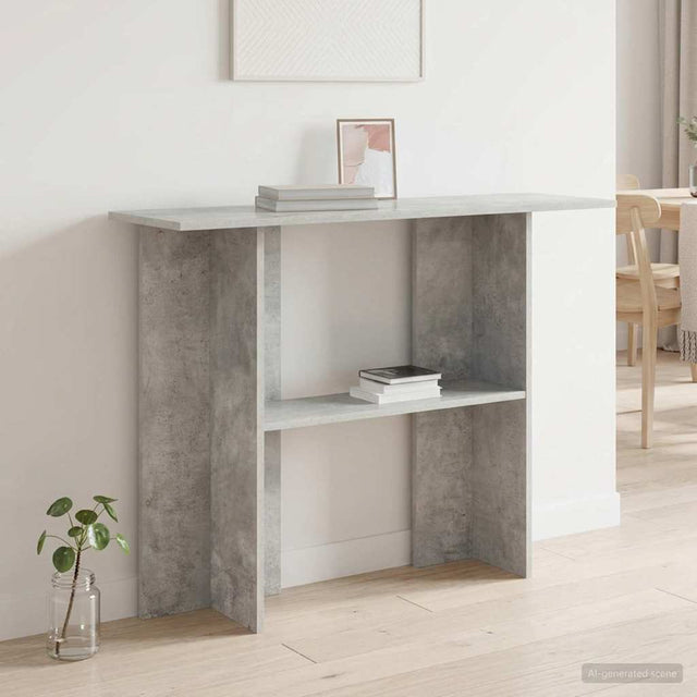 Vidaxl wandtafel betongrijs 100 x 30 x 75 cm bewerkt hout