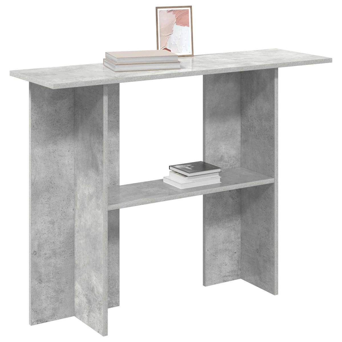 Vidaxl wandtafel betongrijs 100 x 30 x 75 cm bewerkt hout
