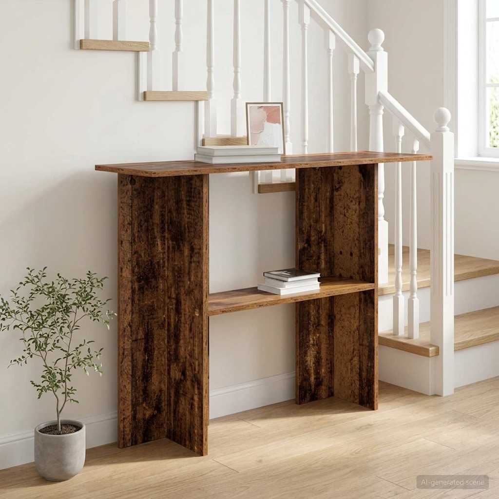 Vidaxl wandtafel oud hout 100 x 30 x 75 cm bewerkt hout