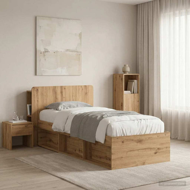 Vidaxl hoofdeinde kas artisanaal eiken 80 cm bewerkt hout