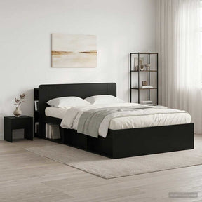 Vidaxl hoofdeinde kas zwart 135 x 18,5 x 80 cm geconstrueerd hout